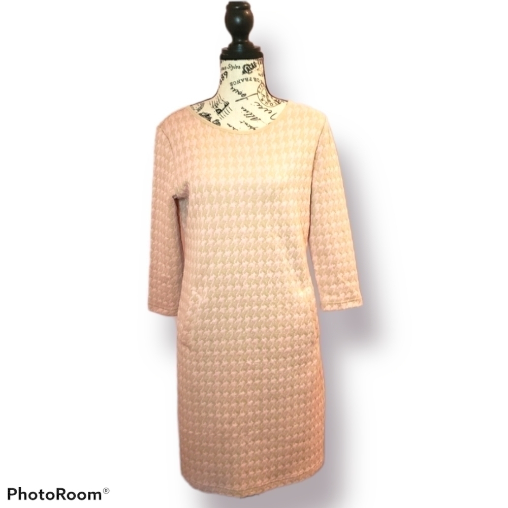 Tyler Boe Pink Houndstooth Dress